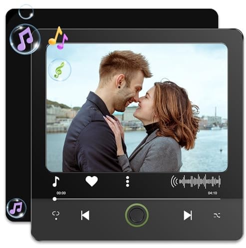 KTCINA Custom Music Fridge Magnet, Personalized Fridge Magnet Music Player Personalized Magnets for Refrigerator Custom Spotify Plaque for Couples, Musics Lovers Anniversary & Memorial Decoration