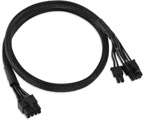 BTFO Câble d'alimentation GPU Pcie 8 Pin 6 2 Cable pour Corsair, Premium 8 Broches Câble d'alimentation GPU Graphique Carte Cordon Module Compatible avec Thermaltake et ARESGAME