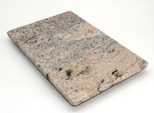 Tabla de cortar de piedra, plato para servir, tabla de cocina, placa de piedra, posavasos, 2 tamaños (Ivory Fantasy Matt, 30L x 20B)