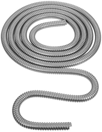 Alipis Gaine Tubulaire Acier Inoxydable Flexible 12.7 Mm X 3.00 M Protection Murale CâBles Spirale Durable pour Gestion CâBlage ÉLectrique