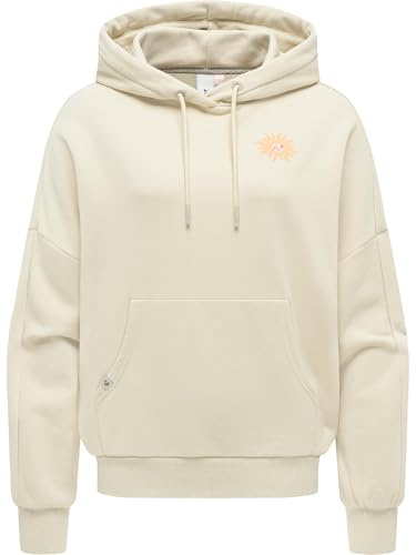 Ragwear Damen lässiger Oversized Hoodie gemütlicher Kapuzenpullover mit modischen Print-Akzenten und Kapuze Pirita PP XS-3XL