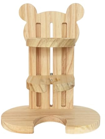 SHINEOFI Support en Bois Réglable pour Bouteille d'eau de Hamster, Porte-Bouteille Vertical Stable Anti-basculement, Accessoire pour Rongeurs Petit Format pour Animaux de Compagnie