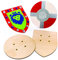 Baker Ross AW654 Holzschild, Schild mit elastischem Griff, perfektes Zubehör für Kinder zum Dekorieren und Tragen mit Ritterkostüm, 2 Stück, Holzfarben, Mittel