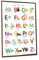 GRAVURZEILE Holzschild mit Spruch - Das Tier ABC - Moderne Kunstdrucke auf Holz - Buchstaben lernen im Kinderzimmer - Geschenk zur Einschulung für Mädchen & Jungen