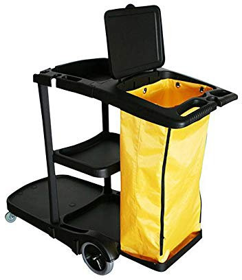 Ramon Hygiene AF08180 Swift Janitors Trolley, Black, 130 x 55 x 100 cm