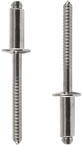 FASTON® Blindniet 5,0x12 mm mit Flachkopf Edelstahl A2 V2A (50 Stück) DIN 7337 Nieten Niet Popnieten Flachkopfnieten Rostfrei Blindniete Dichtblindniet