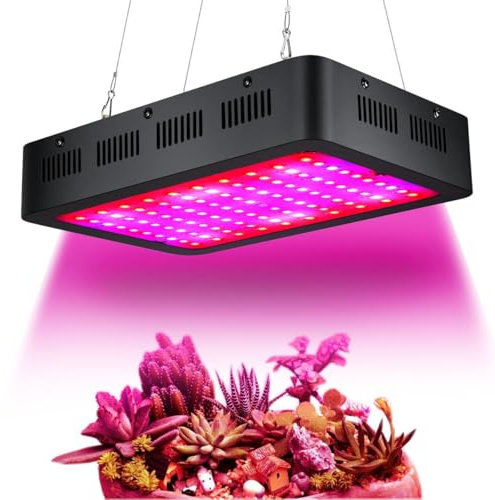 SunStream 600W Optical Lens LED Grow Light, Full Spectrum Powerful Panel Plant Light with Bloom and Veg Switch for Professional Indoor Plants