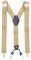 MASADA Hosenträger für Herren mit robusten Clips stufenlos verstellbar 3,5 cm breit und bis zu 195 cm Körpergröße Beige