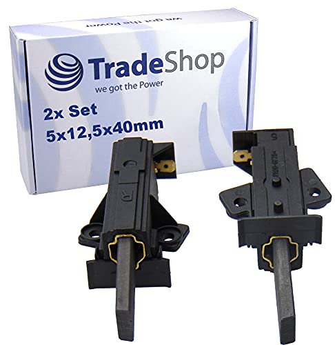 Trade-Shop 2x Kohlebürsten Motorkohlen 5x12,5x42mm mit Halter für AEG Lavamat 767EX 7680 76810 76819 76820 7685M 82800 82810 84610 84800 84810 84812