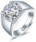 Glänzender Volldiamantring, 5 Karat, Rundschliff, Zirkonia, Verlobungsring, Ehering für Herren, Silberring, CZ, Cocktailring, Ewigkeit, 950 Platin, simulierter Moissanit-Ring, verstellbarer Ring 065