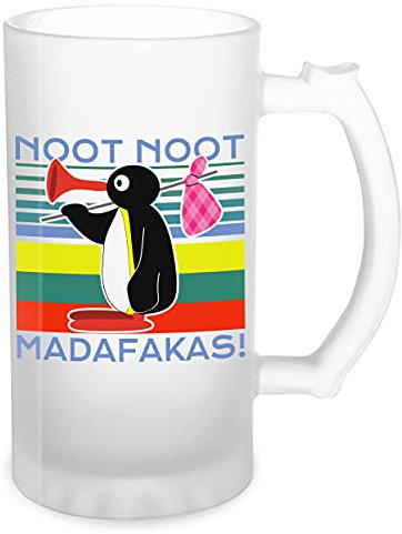 Noot Noot Madafakas Trend 2020 Vintage Transparent Bierkrug Stein 500ml Tasse