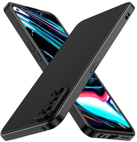 iVoler Cover in Silicone per Realme 7 Pro con Protezione Della Fotocamera, Ultra Sottile Custodia in TPU Morbida Anti-Graffio Antiurto Protettiva Case, Nero