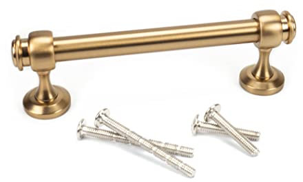 Kruse Hardware 30728 Milano Tür- und Schubladenzug, 10,2 cm, Mitte zu Mitte, Champagner-Bronze