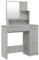 vidaXL Toeletta con Specchio Grigio Cemento 86,5x35x136 cm