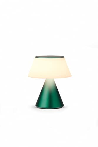 Lexon LUMA M LED-Schreibtischlampe, kabellose Tischlampe mit Dimmfunktion und Multi-Lampen-Synchronisation, 9 Lichtfarben für Büro, Schlafzimmer und Nachttisch, Dunkelgrün