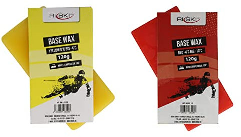 RiSki Skiwachs Set Base Wax Alpin gelb 120g + rot 120g