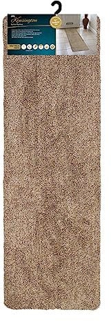 JVL Kensington Machine Washable Cotton Runner Barrier Doormat, 50x150cm, Brown