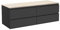 Doppelwaschtisch, 120 cm, mit Holzplatte, Sorrento, Schwarz