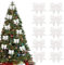 Shining She 10 Stück Weiß Schleifen Weihnachten Glitzer Weihnachtsbaum Schleifen Weihnachtsbaumschmuck für Familienfeiern Party Dekoration für Weihnachten Urlaub Hochzeit Feierlichkeiten