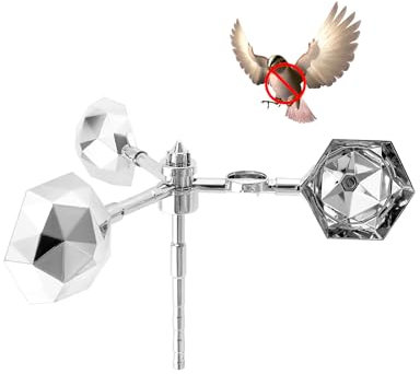 QWORK® Vogelschreck Windrad Reflektoren - Effektive Vogelabwehr für Balkon, Dach, Garten und Teich