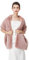 BEAUTELICATE Kunstpelz Stola Schal Damen Kunstfell Bolero Brautjacket Pelz Brautschal Brautstola Winter für Hochzeit Braut Abendkleid Festlich (Upgrade - Staubige Rose, Einheitsgröße)