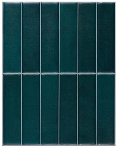 Smart Tiles Crédence adhésive pour cuisine et salle de bain, sticker carrelage mural, carreaux bleu autocollants, lot de 5 feuilles, 29 x 22.86 cm