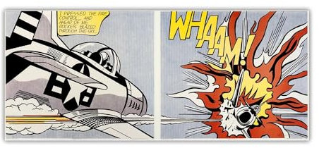 IPUDIS Roy Lichtenstein Poster Pop Art Abstrakte Malerei Moderne Leinwand Wandkunst Roy Lichtenstein Drucke für Wohnzimmer Wohnkultur Bild 50x120cm Kein Rahmen