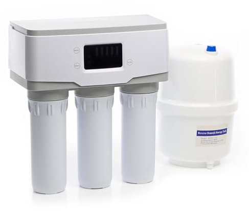 Naturewater NW-5-80RODT Osmoseanlage 300L/Tag, 5-Stufen Trinkwasser Umkehrosmoseanlage mit Display und LED-Filterwechselerinnerung