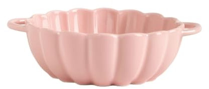 EINES Müslischale Tiefe Suppenschüsseln Keramik-Doppelohr-Suppenschüssel, Haushalt, großes Suppenbecken, Nudelschüssel, Suppennudelschüssel, große Schüssel Große Suppenschüssel (Color : A)