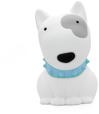DHINK - Wiederaufladbares LED-Nachtlicht für Hunde – Nachtlicht aus Silikon für Baby- und Kinderzimmer – Nachttischlampe für Kinder – Geschenk zur Geburt, Weiß