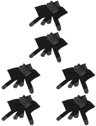 jojofuny 3paare Gaming Finger Covers Carbonfaser Hochsensible Touchscreen-handschuhe Für Mobiles Komfortable Und Elastische -schweiß Für -nutzung