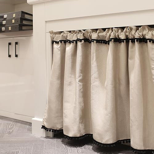 Tendina Sottolavello Bagno Tende Lino Tende Cucina Camera Oscurante, Camper Tende Corte In Cotone E Lino Retrò Tenda Da Cucina Bistrot Caffè Mezza Per Piccole Finestre, Bagno, Soggiorno ( Color : Flat