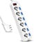 V-TAC Multipresa Elettrica con Interruttori Indipendenti - 6 Prese 10/16A Bipasso + Schuko - Spina 16A - Presa Elettrica per Casa, Ufficio, Negozio - Ciabatta - Colore Bianco