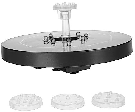 HANABASS Fuente Solar para Jardín con Luces Led Bomba De Agua Automática y Recarga Solar para Estanques y Piscinas Al Aire