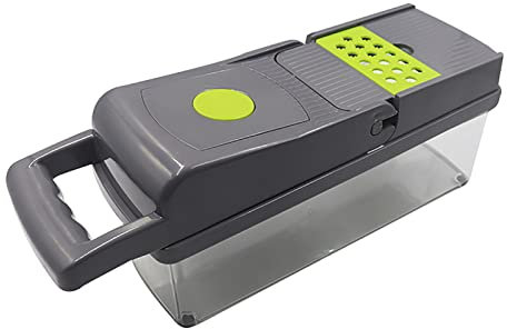 CVNIMV Picadora de Patatas, Cebolla y ajo con contenedor, picadora de Queso Mini, cortadora de Verduras, rallador, picadora de Verduras, cortadora en Cubitos, procesador de Alimentos peq