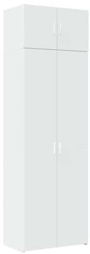 vidaXL Hochschrank Weiß 70x42,5x225 cm Holzwerkstoff, Schrank hoch, Seitenschrank, Badschrank, Schränke hoch, Seitenschränke, Badschrank hoch