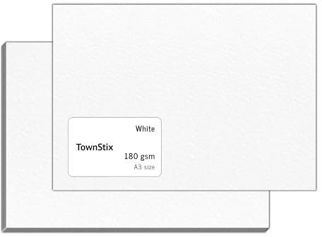 60 Stück, 180gsm - A3 Tonkarton Fotokarton Weiß, Dickes Papier zum Drucken, Kartonpapier Zeichenkarton Bastelkarton Pappe