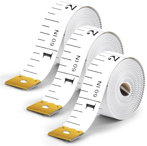 3 Stück Massband,Beidseitiges Körpermaßband, Maßband für Körpermaße zur Gewichtsabnahme,Schneidermaßband Measuring Tape,für Messen von Länge,Brust,Taille usw,Länge 150 cm,Breite 1,3 cm