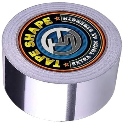 Pro Home Aluminium Tape 50mmx50m Heavy Duty Strong Adhesive Heat Resistant Insulation Aluminum Foil Tape Moisture Protection Insulating & Sealing Ducts Car Panel & Pipework (100mmx50m, 1 Roll)