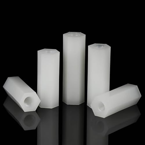 20/ 50Pcs M2 M2.5 M3 M4 M5 White Nylon Hex Female To Female Standoff Nylon Plastic Hexagon Thread PCB Motherboard Spacer(11MM_M3 (20PCS))