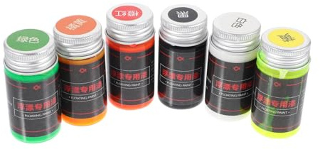 Milisten Lot De 6 Peintures Fluorescentes à L’Huile pour Matériel De Pêche, Peinture De Réparation pour Flotteurs, Couleurs Variées, 30 ML, Pêche en Eau Douce Et Mer