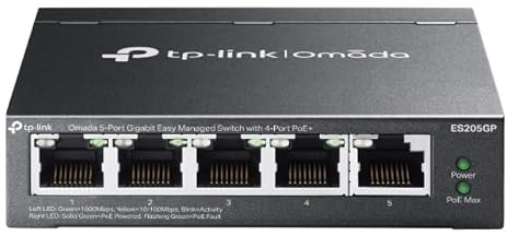 Switch di rete gestito Gigabit a 5 porte, PoE+ a 4 porte, controller SDN basato su cloud, gestione remota