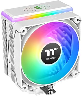 Thermaltake ASTRIA 200 ARGB CPU Cooler; 4 Copper Heat Pipes; 120mm PWM Fan; 500~1800RPM; Single Tower; Intel/AMD; 210W TDP; White; CL-P137-AL12SW-A