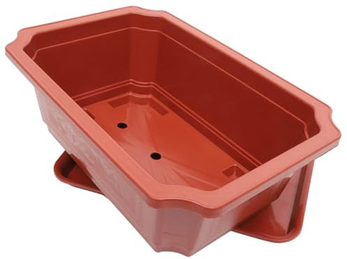 VICASKY 1Set Large Rectangular Bonsai Pots with Tray Flower Pot for Garden Home Decor for Planting Bonsai Trees Enhancing Aesthetic Atmosphere