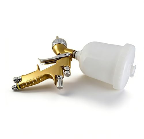 Air-Force Druckluft-Sprühflasche, Aluminium Lackierpistole 600ml, 1.8mm Düse, G1/4 Gewinde - Wiederbefüllbar, Verstellbares Sprühvolumen, Für Möbel und Fahrzeuglackierung