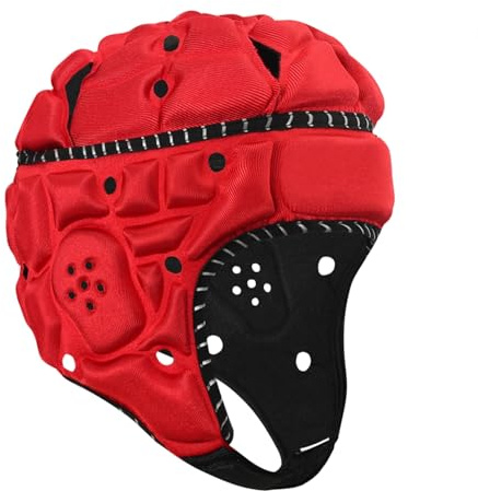 Jormino Soft Shell Padded Helmet, 7v7 Flag Football Headguard with Reflective Strips, Rugby Scrum Cap for Goalie Keeper, Hockey