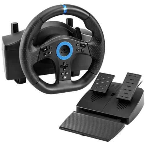 Spirit of Gamer, RACE Wheel PRO 5, Volante da Corsa compatibile con PS5, PS4, Xbox Series X|S, Xbox One, Switch 1/2, PC, 11 Pulsanti, Palette, Angolo di Rotazione 270°, Doppio Motore di Vibrazione