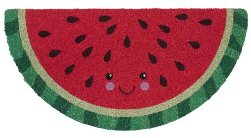 OHS Watermelon Shaped Dirt Trapper Door Mats Outdoor Indoor, Washable Door Mat Non-Slippery Home Decor Front Doormats Inside Welcome Mat Coir Doormat - 38 x 75cm