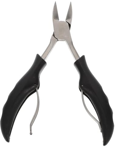 Zerodeko Cortaúñas de Acero Inoxidable Negro Punta Fina y Bordes Precisos para Salón de Uñas y Uso en Casa
