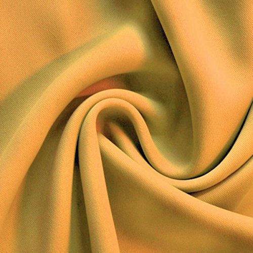 Stoff Kontor STOFFKONTOR Verdunkelungsstoff Black Out, Thermostoff, Vorhangstoff - Meterware, Farbe Gelb - zum Nähen von Vorhängen etc.